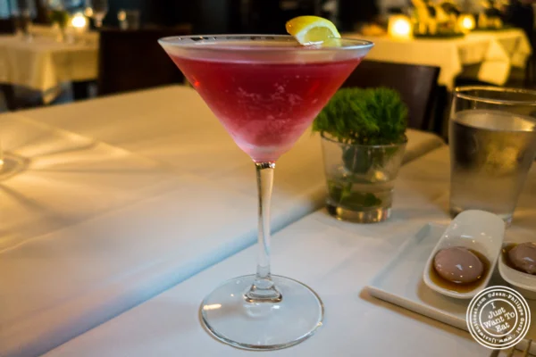 Cranberry soju cocktail at Prime and Beyond, Korean steakhouse in New York