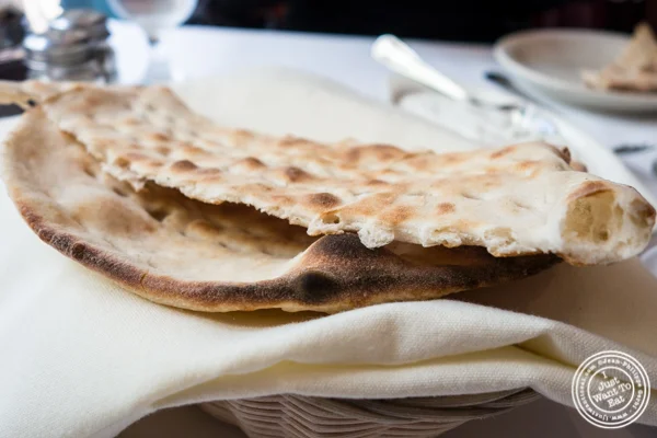Barbari bread at Pars Grill House and Bar in NYC, New York