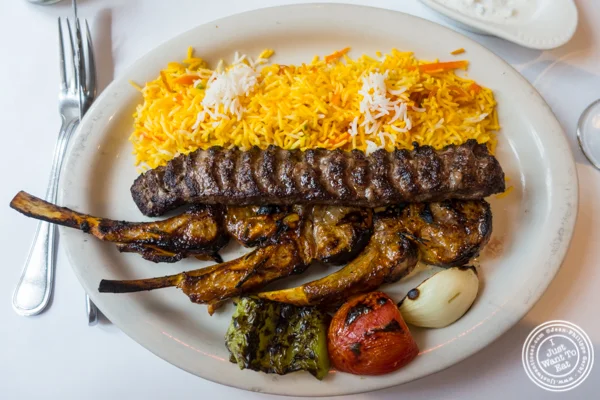 Mixed grill at Pars Grill House and Bar in NYC, New York