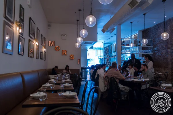 Dining room at Gran Morsi, Italian restaurant in TriBeCa, NYC