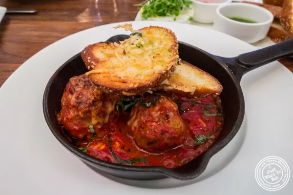 Meatballs at Gran Morsi, Italian restaurant in TriBeCa, NYC