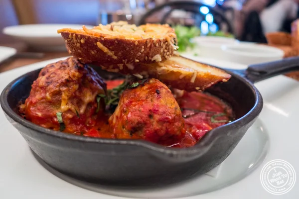Meatballs at Gran Morsi, Italian restaurant in TriBeCa, NYC