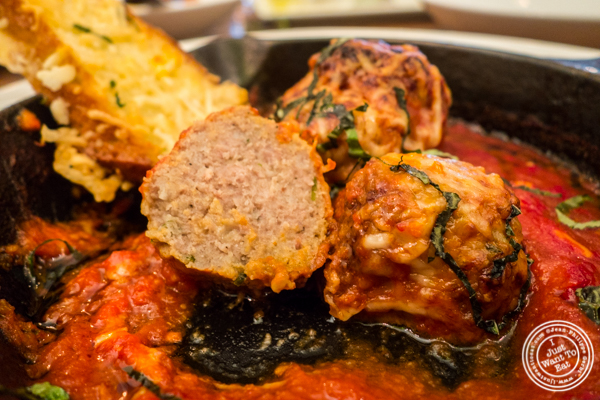 Meatballs at Gran Morsi, Italian restaurant in TriBeCa, NYC