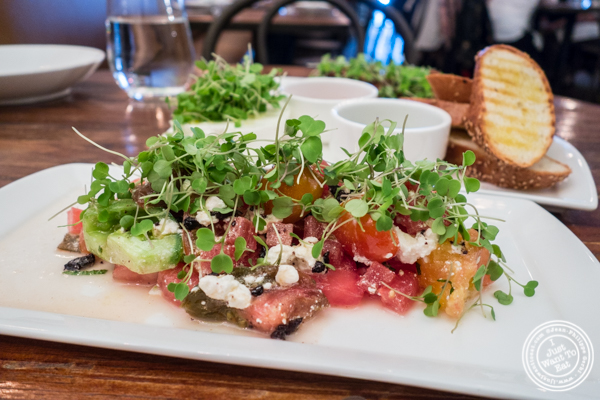 Watermelon salad at Gran Morsi, Italian restaurant in TriBeCa, NYC