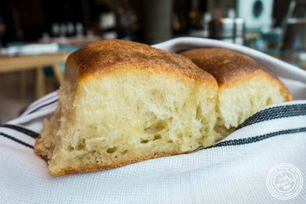 Homemade Parker bread at Halifax in the W Hotel in Hoboken, NJ