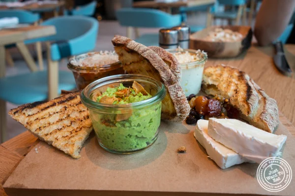 Vegetarian sampler at Halifax in the W Hotel in Hoboken, NJ