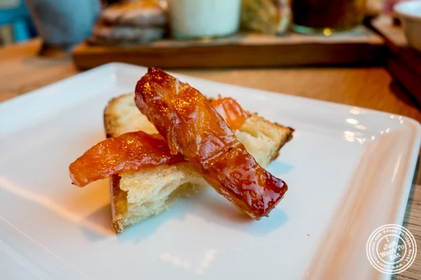 Maple smoked salmon at Halifax in the W Hotel in Hoboken, NJ
