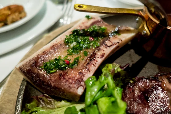 Bone marrow at Reserve Cut at The Setai in the Financial District, NY