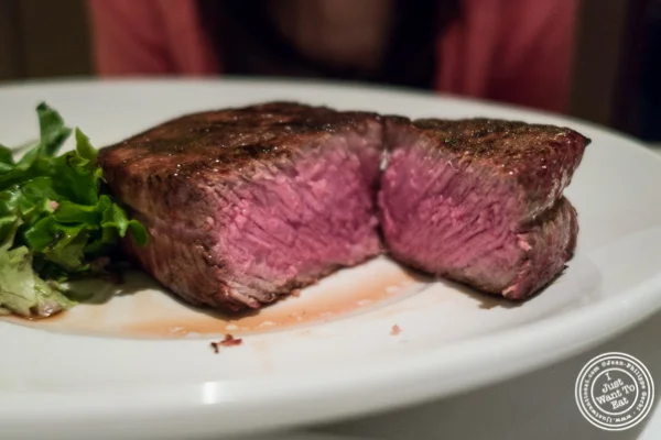 Filet mignon at Reserve Cut at The Setai in the Financial District, NY