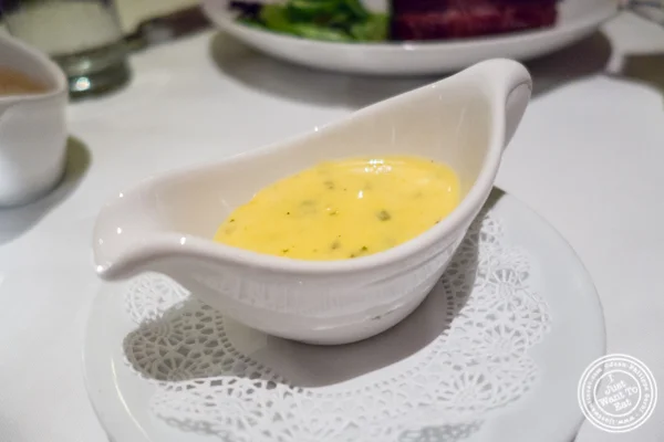 Bearnaise sauce at Reserve Cut at The Setai in the Financial District, NY