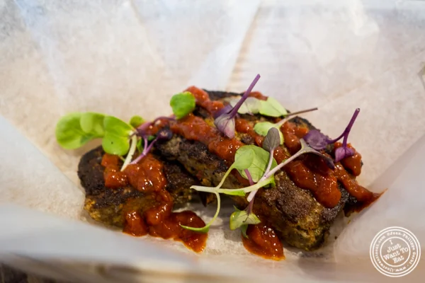Meatloaf with a red pepper glaze at The Brooklyn Tree in New York
