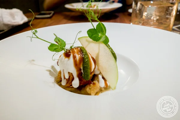 Potato chaat at Indian Accent at The Parker Meridien, NYC