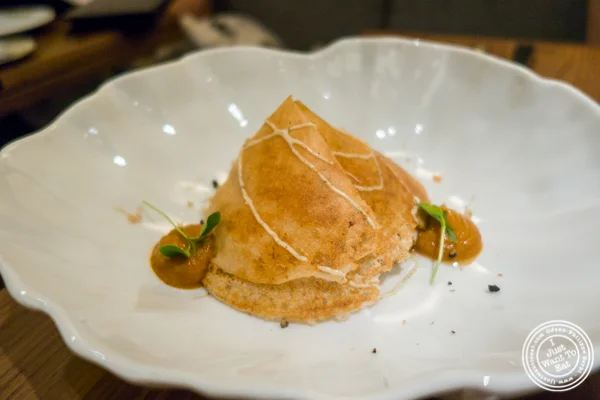Dosa with mushroom at Indian Accent at The Parker Meridien, NYC