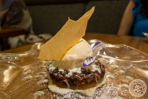 Doda barfi treacle tart at Indian Accent at The Parker Meridien, NYC