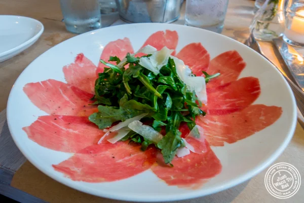 Beef carpaccio at Bread in Lolita, NYC