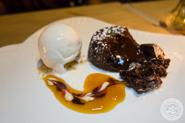Chocolate lava cale at Bread in Lolita, NYC