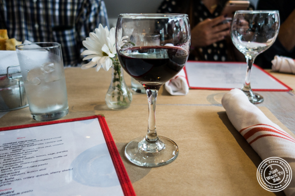 Glass of Montepulciano at Bread in Lolita, NYC