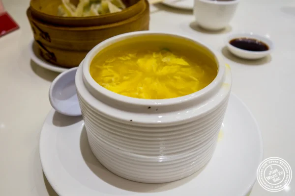 Egg drop soup at Bite of Hong Kong in Chinatown, NYC