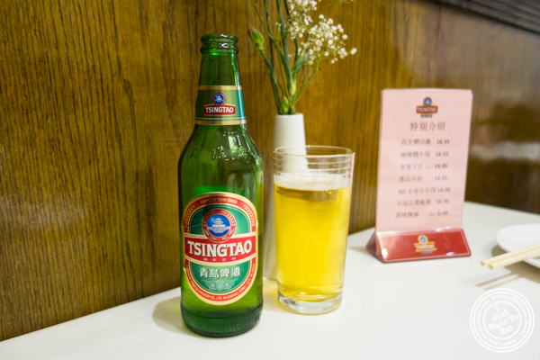 Tsing Tao beer at Bite of Hong Kong in Chinatown, NYC