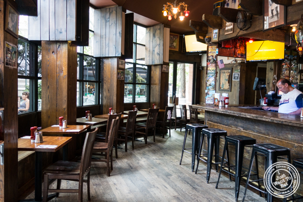 Dining area at Mother Burger in NYC
