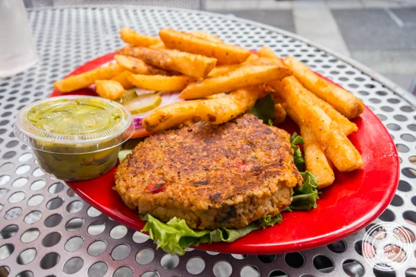 Veggie burger at Mother Burger in NYC