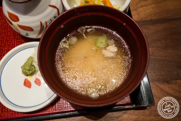 Miso soup at Ootoya Times Square, NYC, New York