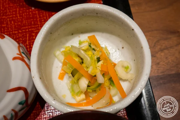 Pickled vegetables at Ootoya Times Square, NYC, New York