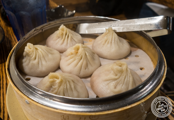 Soup dumplings at KungFu Kitchen in Times Square, NYC