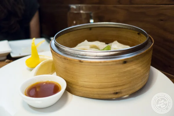 Edamame dumplings at Natsumi Tapas in NYC, NY