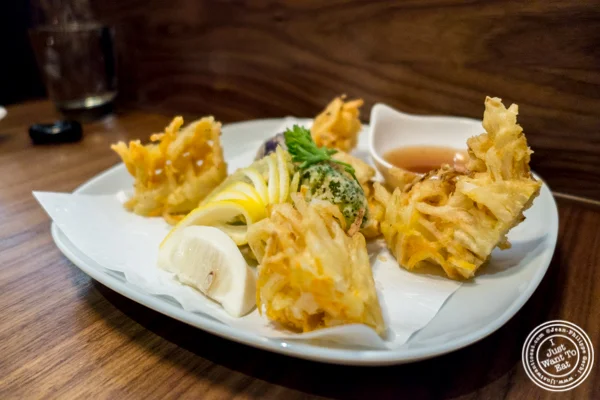 Vegetable tempura at Natsumi Tapas in NYC, NY