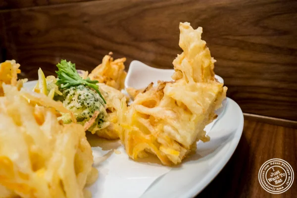 Vegetable tempura at Natsumi Tapas in NYC, NY