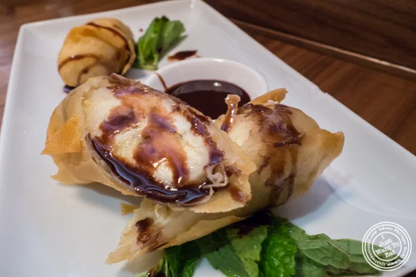 Banana Spring rolls at Natsumi Tapas in NYC, NY