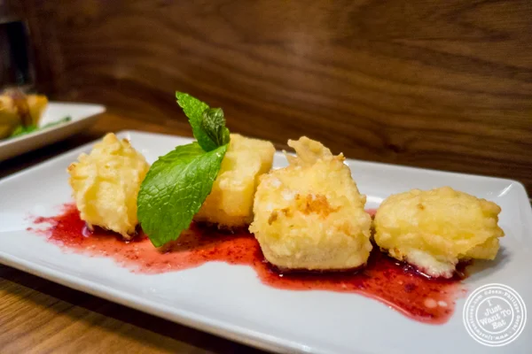 Tempura cheesecake at Natsumi Tapas in NYC, NY