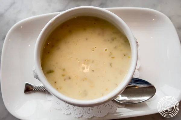 New England clam chowder at The Franciscan Crab Restaurant in San Francisco, California