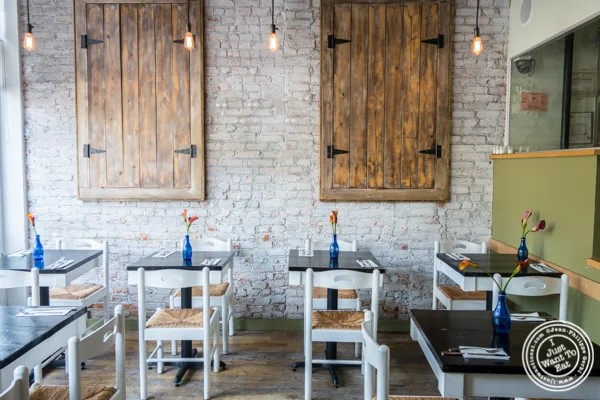 Dining room at Avlee Greek Kitchen in Brooklyn, NY