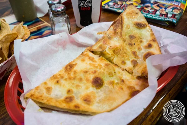 Vegetarian quesadilla at La Taqueria in San Francisco, CA