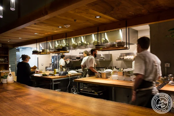 Open kitchen at The Perennial in San Francisco, CA