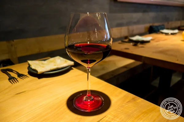 Glass of Johan Pinot Noir Estate Willamette Valley 2013 at The Perennial in San Francisco, CA