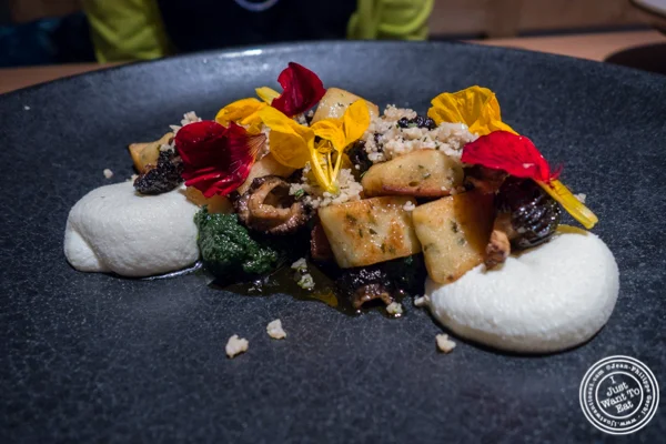 Cauliflower gnocchi with morels at The Perennial in San Francisco, CA