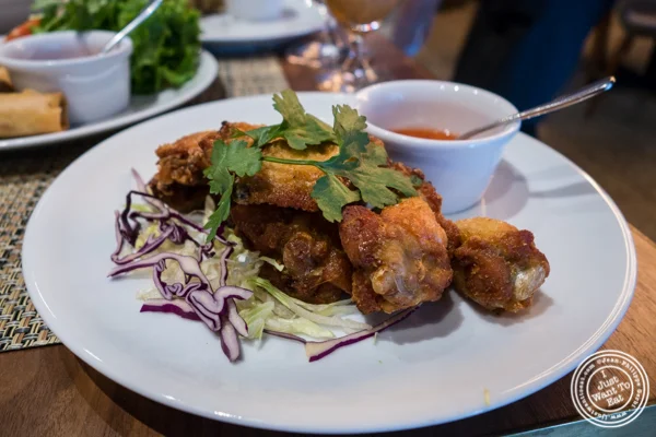 Tumeric and garlic chicken wings at Samui in Fort Greene, Brooklyn