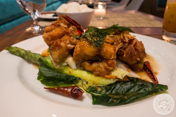 Crispy red snapper at Samui in Fort Greene, Brooklyn