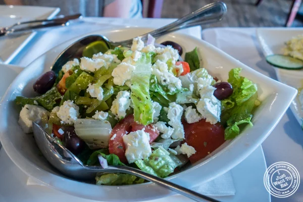 Greek salad or Elliniki at Jimbo's, Greek Restaurant and Bar in Astoria, Queens