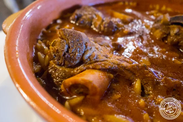 Arni youvetsi at Jimbo's, Greek Restaurant and Bar in Astoria, Queens
