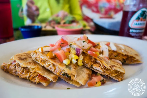Chicken quesadilla at El Centro in Hell's Kitchen, NYC