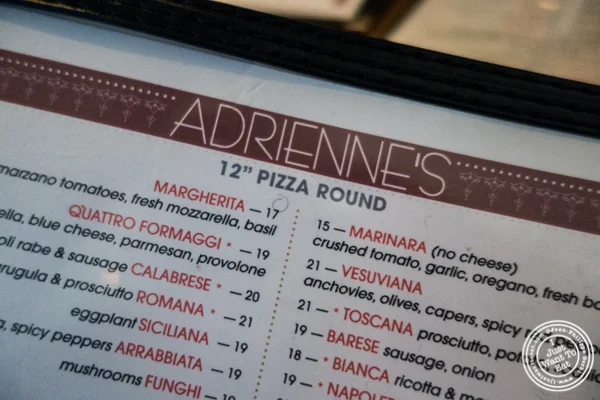 Adrienne's Pizzabar in the Financial District, NYC