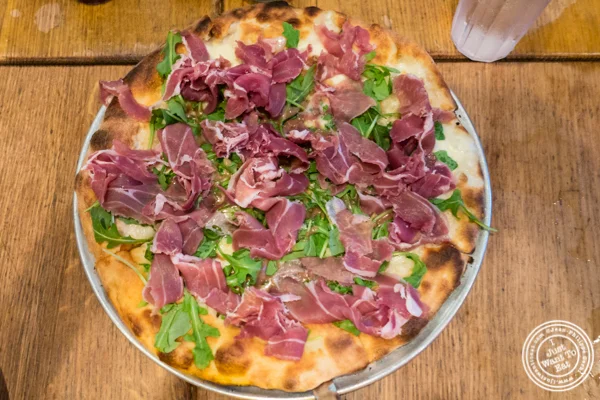 Romana pizza at Adrienne's Pizzabar in the Financial District, NYC