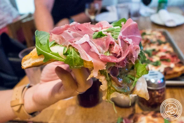 Romana pizza at Adrienne's Pizzabar in the Financial District, NYC