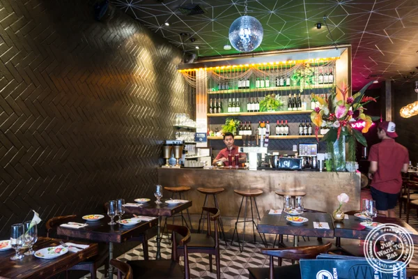 Dining room at Esanation, Thai restaurant in Hell's Kitchen, NYC