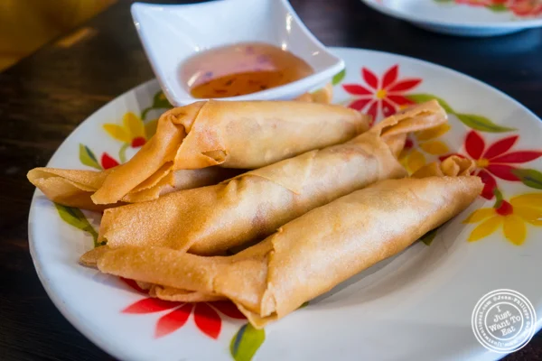 Crispy spring rolls at Esanation, Thai restaurant in Hell's Kitchen, NYC