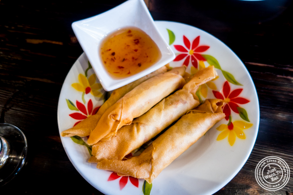 Crispy spring rolls at Esanation, Thai restaurant in Hell's Kitchen, NYC